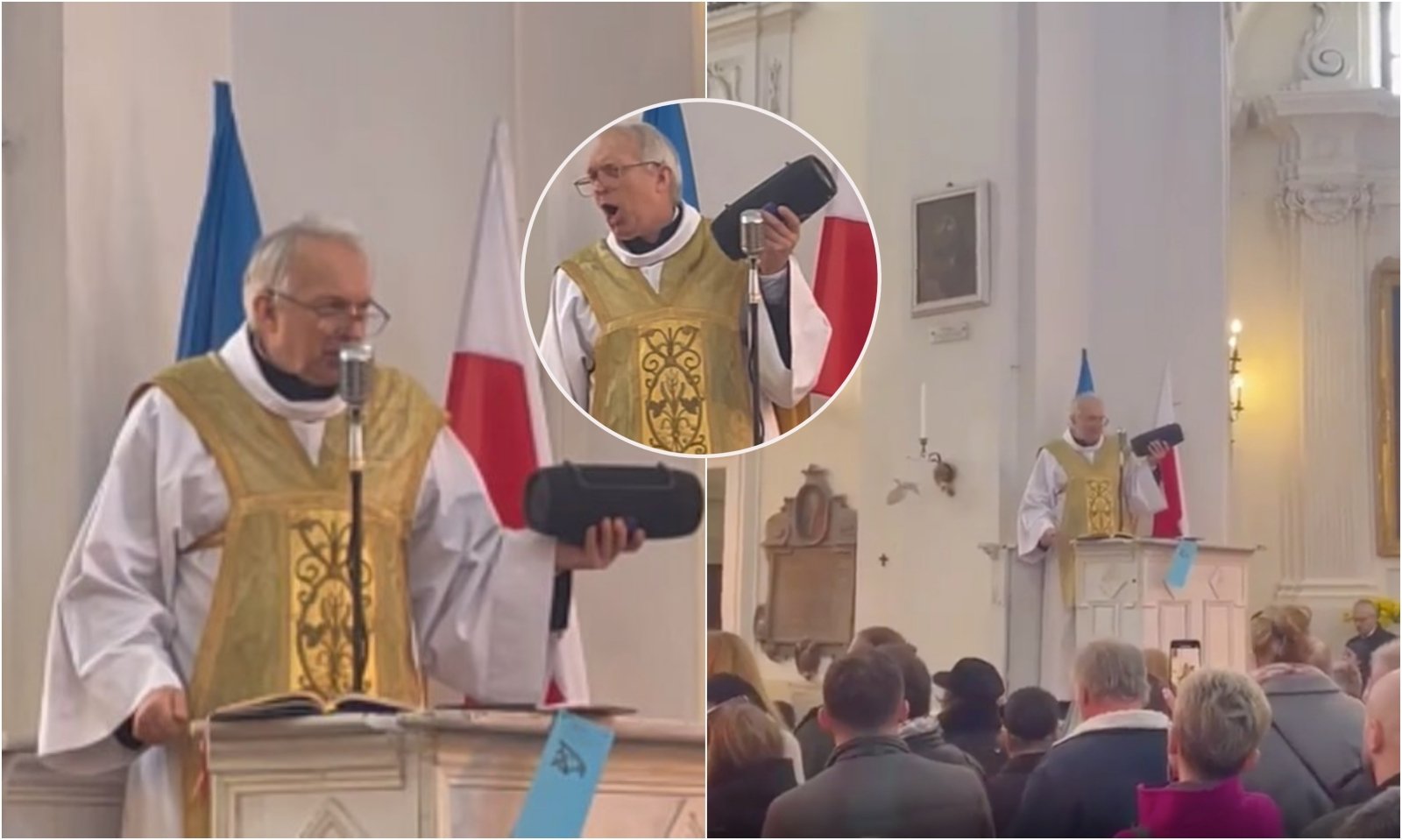 Akt podczas mszy w Polsce zaskakuje miliony ludzi: ksiądz z głośnikiem w dłoniach wywołuje sensację w Internecie